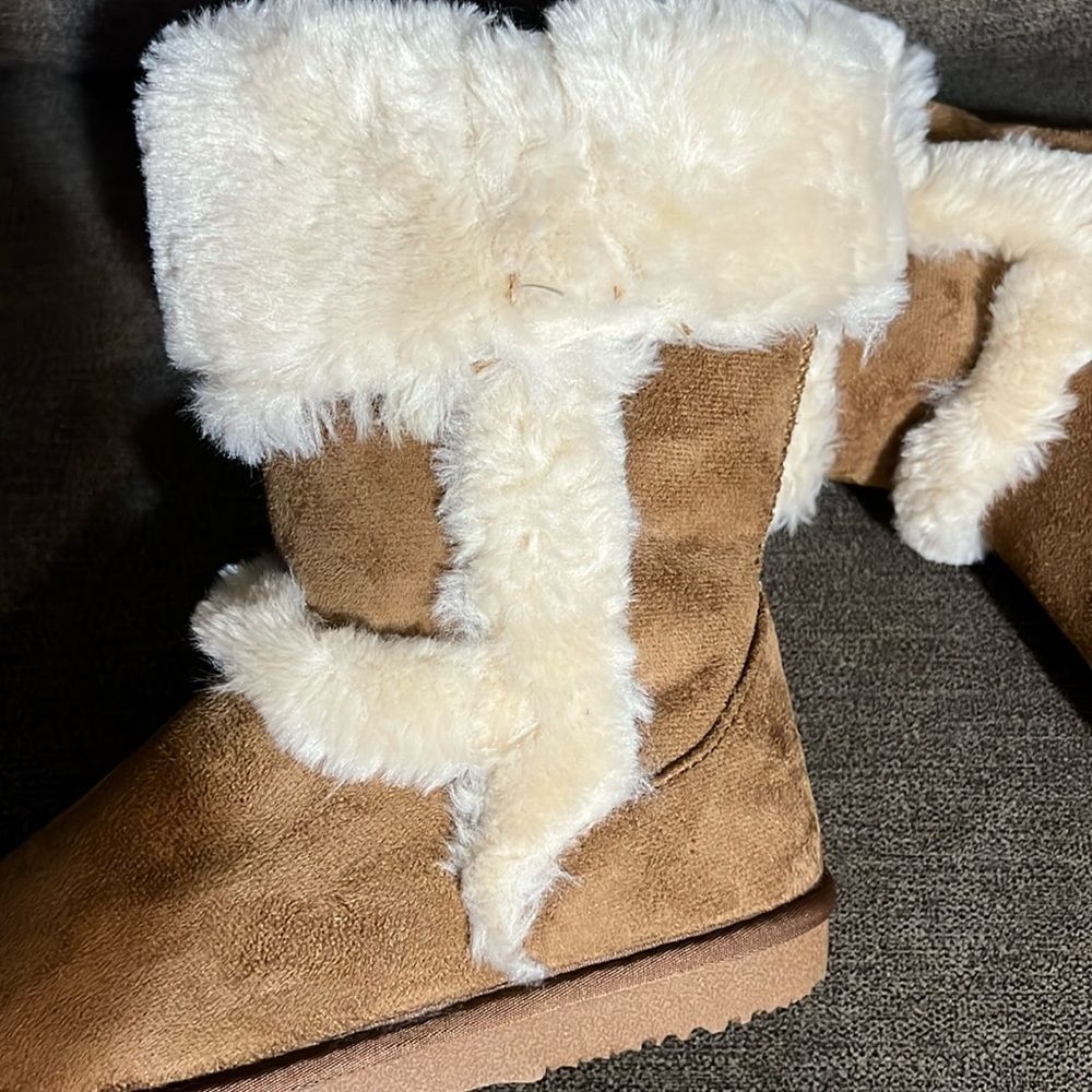 New I.N.C. International Concepts Little Girls Witty Faux Fur Boots Size 3 - Picture 8 of 14